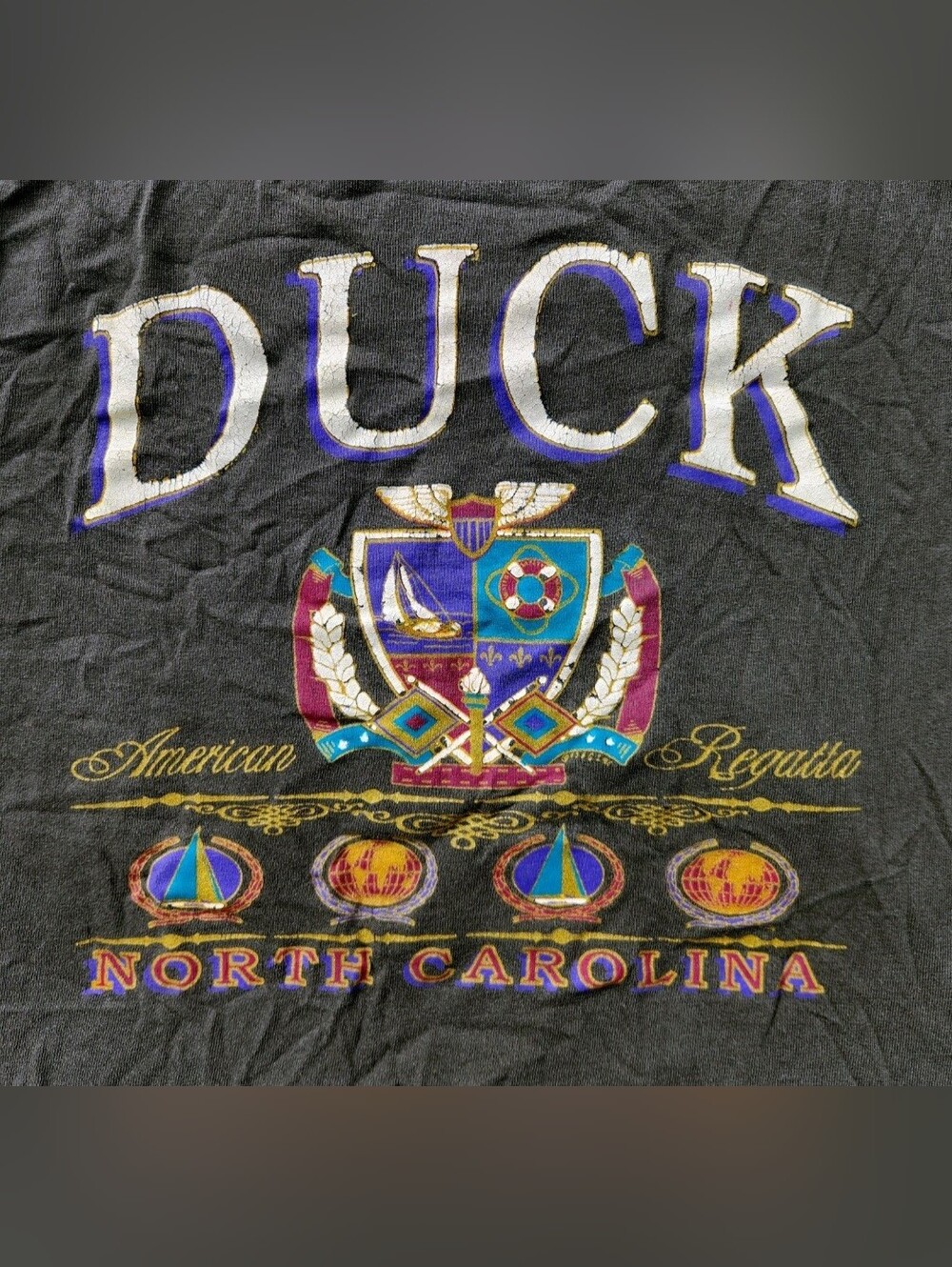 Vintage 80s Duck North Carolina American Regatta Tank Shirt